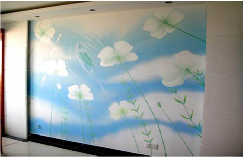 山阳画墙绘怎么画好白云的蓬松感?