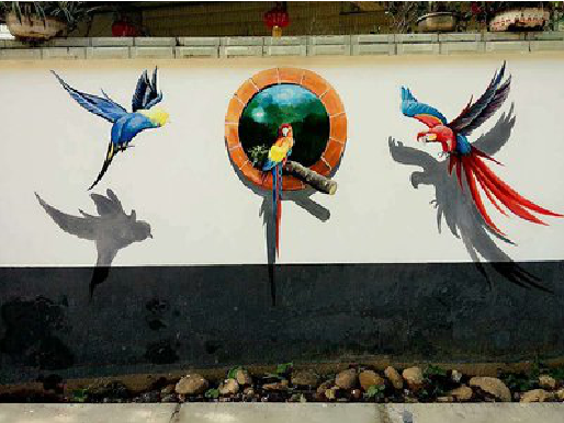 山阳视觉错位-3D墙绘设计