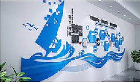 山阳海浪主题文化墙如何设计？