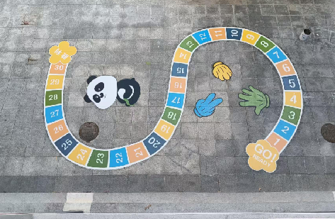 山阳地面游戏彩绘