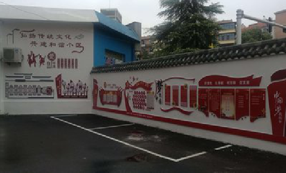 山阳社区文化墙的创意设计。