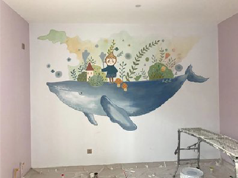 山阳手绘墙的特点及优势。