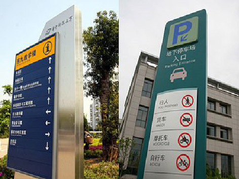 山阳导向标识的设计作用。